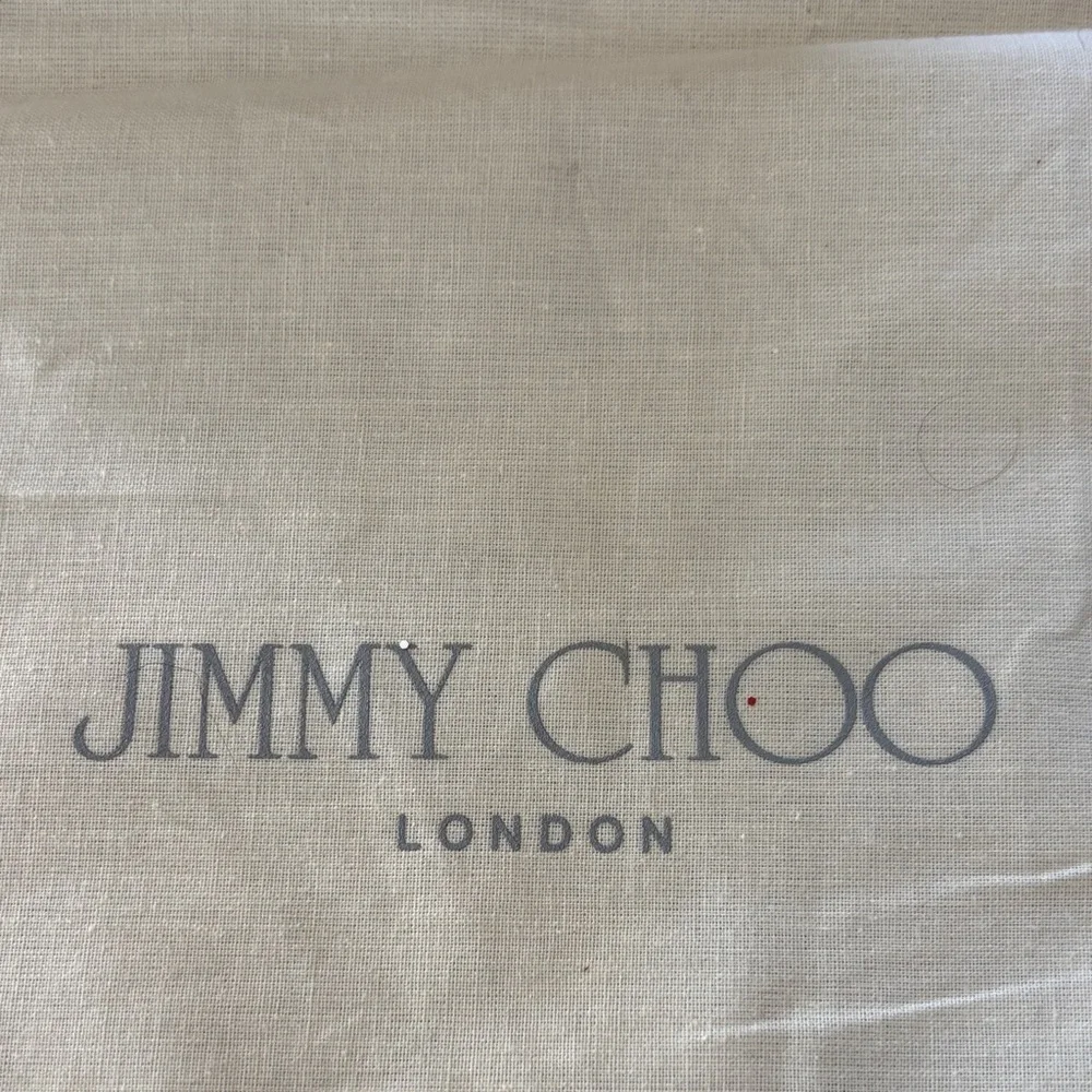 Jimmy Choo Glitter Flats with Black Trim - Picture 6 of 8